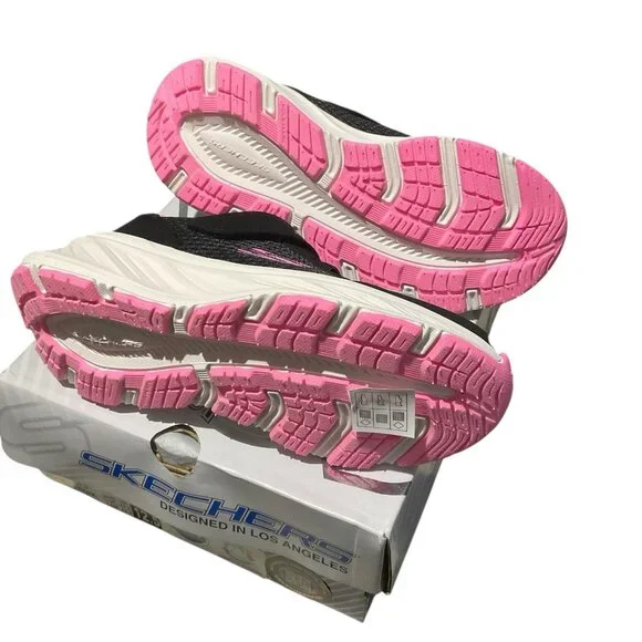 Skechers Girl’s Black/pink Running Shoes Edgeride - Smooth Journey Size 12.5 - Picture 3 of 8